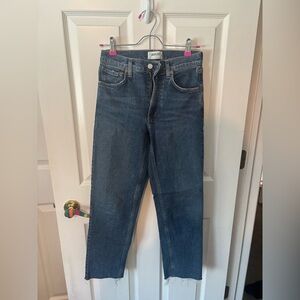 Ahold Straight Ankle Jeans with raw hem